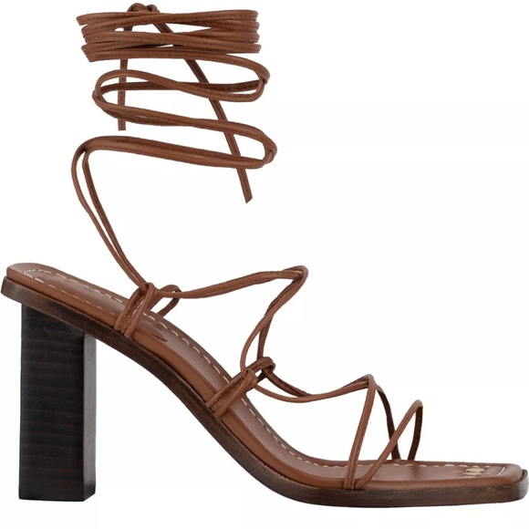 FRAME LE DOHENY STRAPPY GLADIATOR SANDAL LEATHER TOBACCO 39 NIB - Picture 1 of 11